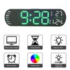 Digital Wall Clock with Remote Control Big LED Screen Display