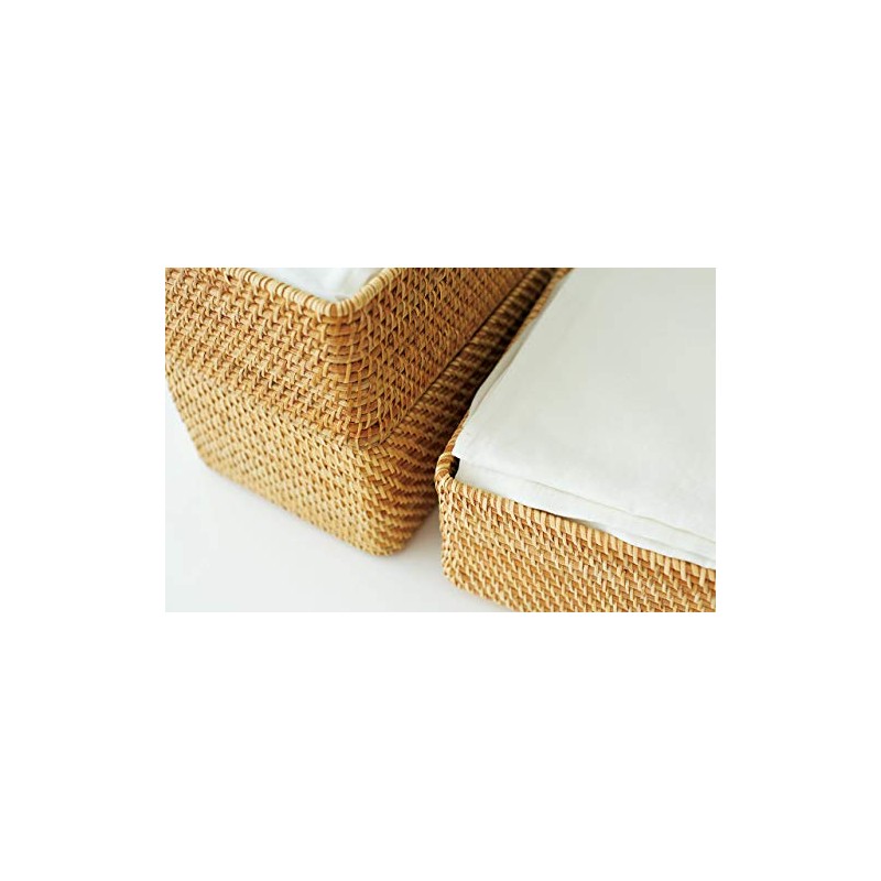MUJI 47028454 Rattan Box with Handle, Stackable, Rattan (V) Approx.
