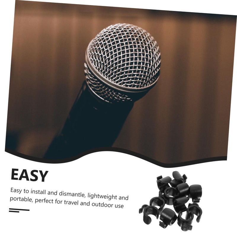 VICASKY 20pcs Cable Clips for Mic Stand and Tripod Cable