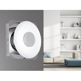 WOFI Deckenleuchte, 1-flammig, Serie Space, 1 x LED, 6 W, 20 V, Breite 6 cm, Höhe 14 cm, Tiefe 14 cm, Kelvin 3000, Lumen 550, chrom 4216.01.01.0000