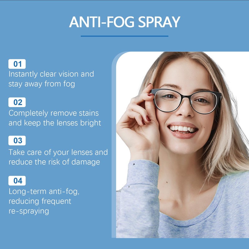 Anti Fog Spray for Glasses,Anti-Fog Eyeglass Lens Cleaner Spray 30ml