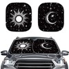 Coldinair Sun Moon Front Windshield Shade 2Pcs Sunshade for Car