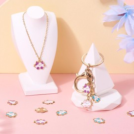 Beadthoven - Colgantes de esmalte para hacer joyas, colgantes de aleación esmaltada, pequeños colgantes de esmalte para pulseras, collares, arete, llaveros, suministros de bricolaje, Acero aleado, No