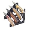 Black Knife Display Stand Rack Holder Organizer For 4 Fixed