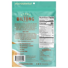 Ayoba Biltong - Grass Fed, Keto and Paleo Certified Air-Dried Beef Snack - Better Than Jerky Tender Steak Cuts - Whole 30 Approved, No Sugar, Gluten Free, No Nitrates (4 Ounce)