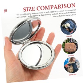 Baluue 2pcs Travel Makeup Mirrors Portable Compact Hand Mirrors Led for Women
