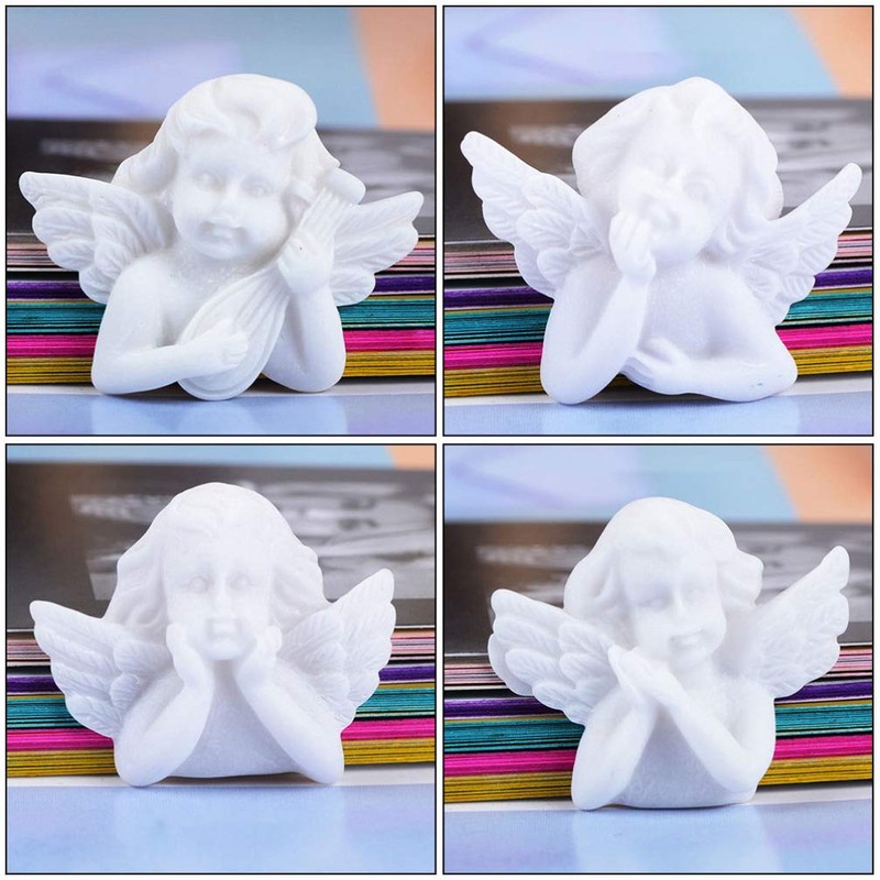 Milisten 30 x Angel Charms, Small Cherub Angel Miniatures, Resin