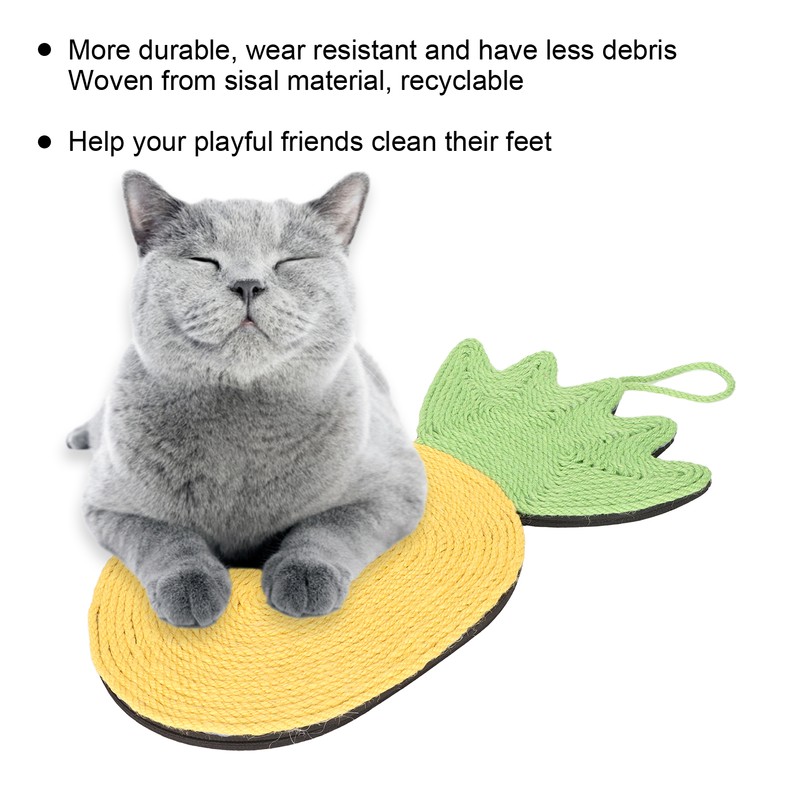 Ananas Cat Scratch Pad Wear Resistant Recyclable Prevent Slipping Cat