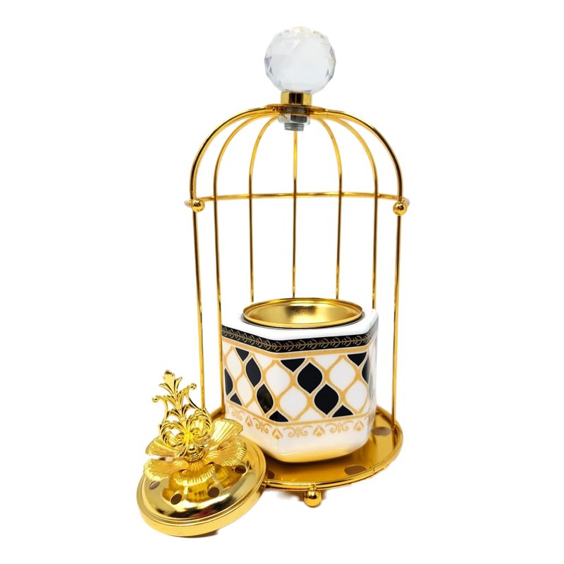 Luxury Bakhoor and Incense Burner - Resin and Metal Design