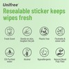 Unifree Compact Flushable Wipes, XL On-The-Go Pocket Wipes for Sensitive