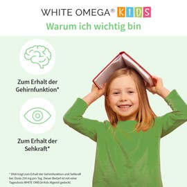 Algae Oil Capsules for Children - Vegan Omega-3 - No Carrageen - 330 mg DHA from Algae - 90 Mini Capsules