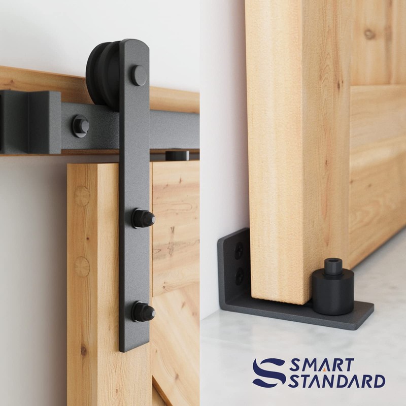 SMARTSTANDARD 12 FT Heavy Duty Sturdy Sliding Barn Door Hardware