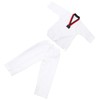Taekwondo Uniform Striped Model Polyester Cotton with Belt Martial Arts