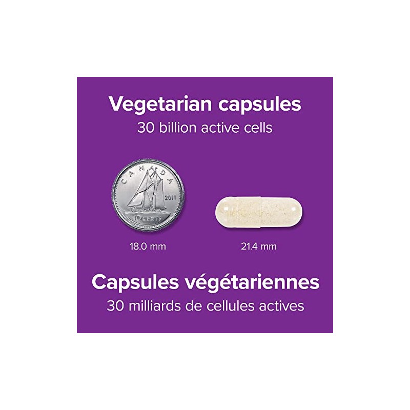 Webber Naturals Probiótico 30 mil millones, 8 cepas probióticas, 30