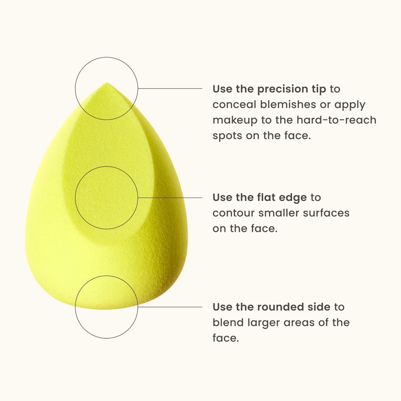 JOAH Blending Sponge, Sculpted Makeup Applicator for Flawless Foundation, Contouring,