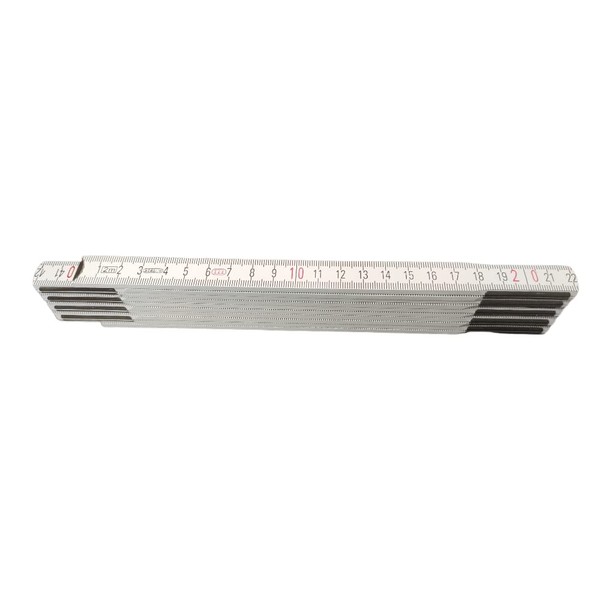 Wood 2 Meters Folding Wooden Ruler Measuring Metal Tips and