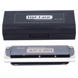 Blues Harp Harmonica 10‑Hole Mouthorgan Eb Key Musical Gifts Phosphor Bronze Tone Reed(White )