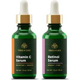 ToLB Anti Aging Serum Two-Pack - 98% Natural, 72% ORGANIC - Vitamin C Serum - Retinol Serum