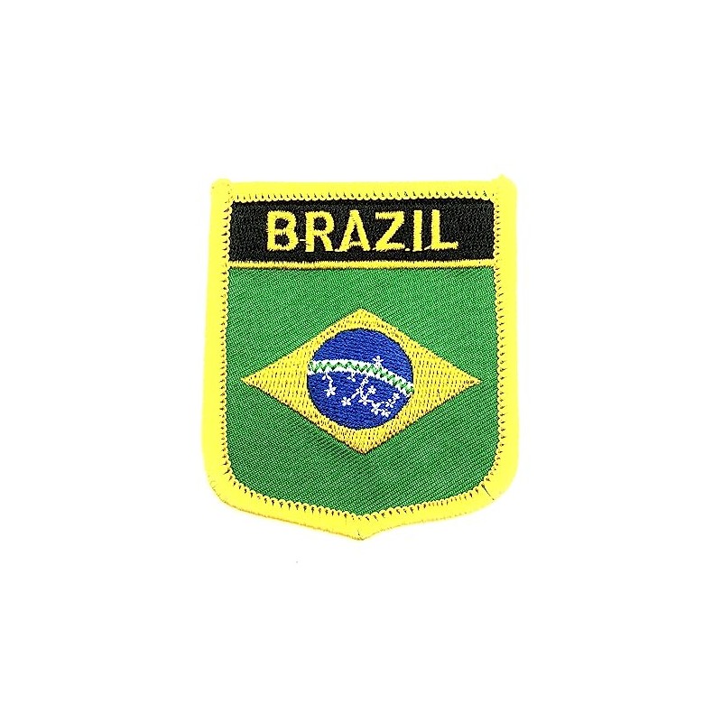 Brazil South America Flag Saltire Iron On Embroidered Sew On