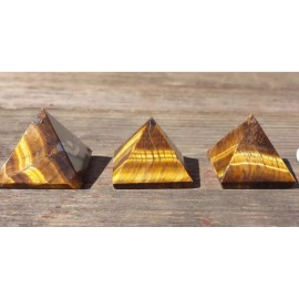 NATURAL TIGER EYE MEDIUM GEMSTONE PYRAMID 27-30mm