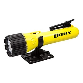 Dorcy Intrinsically Safe 124-Lumen Flashlight with Mounting Bracket and Clip, Water-Resistant, Yellow (41-0092)