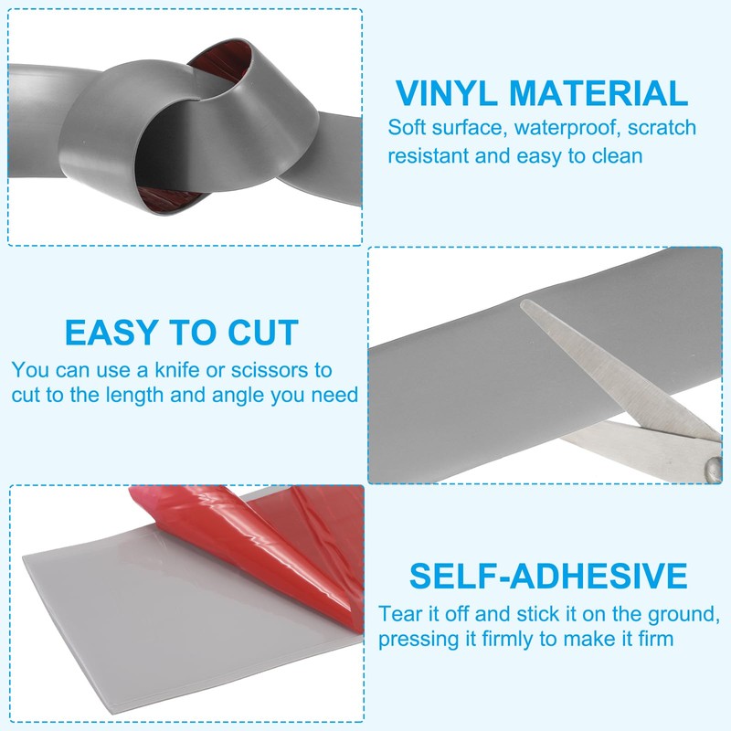 PATIKIL Self Adhesive Floor Transition Strip 3 in x 6.6