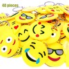 Oneroomone 40 Stück Mini-Emoji-Schlüsselanhänger, Gesicht Schlüsselanhänger, Emoji Anhänger, für Handtasche,