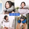 Gofodsil Inflatable Neck Pillow for Aeroplane, Camping, Trains and Cars