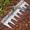 8-Tooth Carbon Steel Weeding Rake 2.0, Upgraded Detachable Hoe, Weeding,