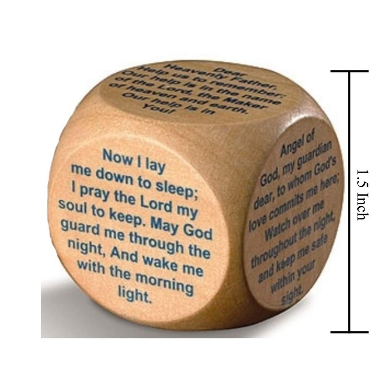 Wooden Prayer Cube Bedtime Prayers for Children and Families