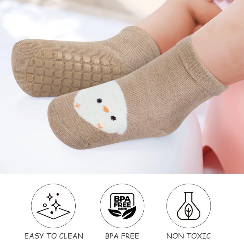 Vicloon 5 Pairs Baby Socks for Boys Girls, Baby Socks