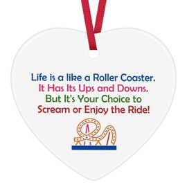 Inspirational Gifts for Women Men Birthday Christmas Ceramic Ornament Keepsake Sign Positive Motivational Hanging Plaque Encouragement Gifts for Friends Family Colleagues