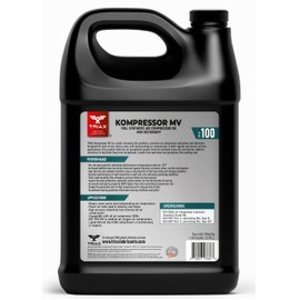 TRIAX Kompressor MV 100 Full Synthetic ISO 100 (SAE 30) Air Compressor Oil - Non-Detergent - for Rotary, Vane, Screw, Reciprocal - High Temp, 20,000 Hour Life (1 Gallon)