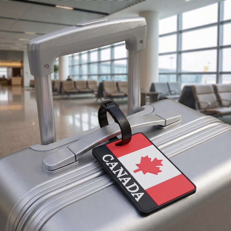 Didiseaon Luggage Labels for Suitcases - 2 Pack Canadian Flag