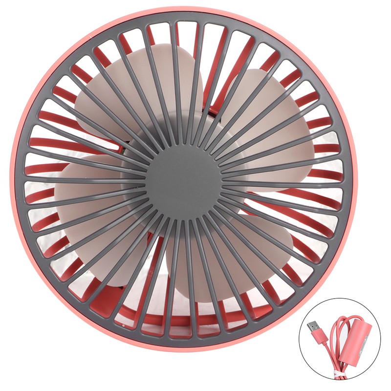 5V 5W 360 Degrees Adjustable Air Outlet USB Car Fan
