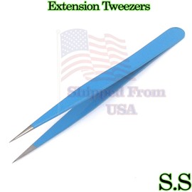 S.S Professional Beauty Eyebrow Sharp Pointed Eyelashes Extension Tweezers