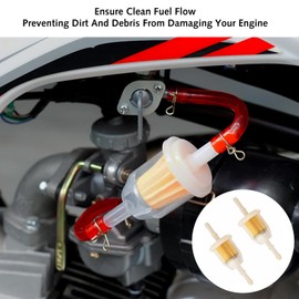 Small Engine Fuel Filter ，Gas Inline Fuel Filter Replacemen for Lawnmower Scooter Motorcycle ATV Quad Go Karts