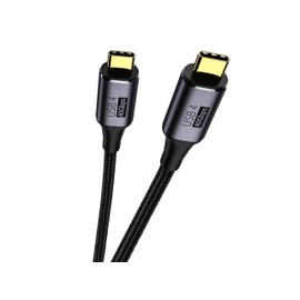 PremiumCord USB4™ Type C Connection Cable, Thunderbolt 3, 8K @ 60Hz, Data Cable UltraSpeed up to 40 Gbit/s, Type C Plug, Quick Charge up to 240 W, Colour, Length 0.8 m
