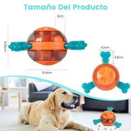Pelota de Juguete para Perros, Pelota para Perro, Juguete Interactivo para Perro, Juguete dispensador de Comida para Perros, Pelota Perro Indestructible, Alimentador Premios para Perros y Gatos