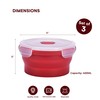 Vdomus Collapsible Food Storage Containers with Lids - Silicone Collapsible