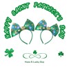 Funyrich LED Bow Headbands Green St.Patrick’s Day Clover Headband Irish