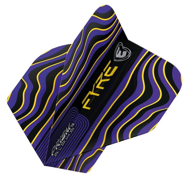 WINMAU Prism Alpha Fyre Black, Blue & Yellow Dart Flights