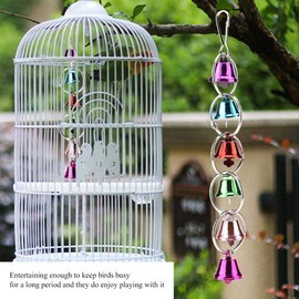 Unibell Parrot Toy Bird Toys Hanging Bells Toy Parrot Toy Suitable for Parrots and Birds, Bells String Toy for Bird Parrot Macaw, Bird Toys Pet Parrot Bell Toy Bird Chewing Toy