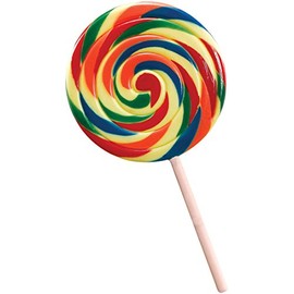 Fancy Dress Accessory Party Prop Multi Colour Fake Jumbo Phoney Clown Lollipop