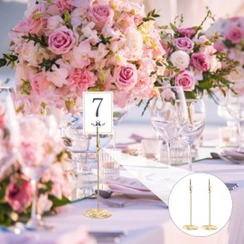 Slzhds 24 Pcs Porta Nombres para Mesa, Soportes para Números de Mesa, Doradas para Tarjetas de Números de Mesa boda, Clips para Notas de Menú, para Bodas Aniversario, Fiesta Día de San Valentín