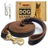 Leather Dog Leash 8ft x 3/4 inch,Strong Heavy Duty Genuine