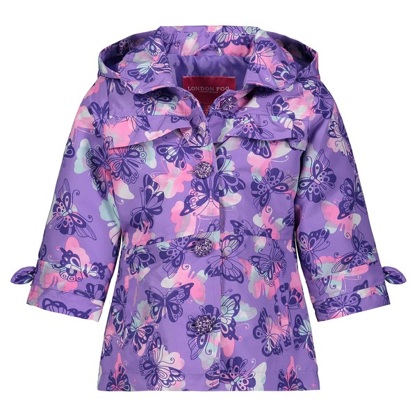 London Fog Baby Girls' Li'l Lightweight Trench Dress Coat Jacket,