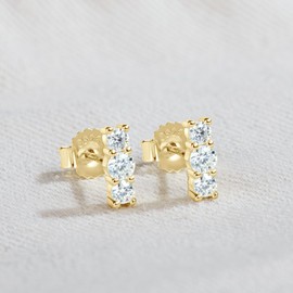 AINUOSHI Subloom Stud Earrings 925 Silver Moissanite Jewellery Gifts for Women Mum Girlfriend, 2017