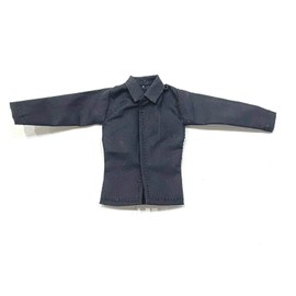 FIGLot 1/12 Scale Miniature Custom Handmade Black Dress Shirt for Mezco Joker Gomez Slim Body