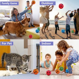 Space Ball, Extreme High Bouncing Ball Moon Shape, Improve Hand-Eye Coordination, Easy to Grip and Catch by Athletes as a Sport Training Ball (4 Pcs)